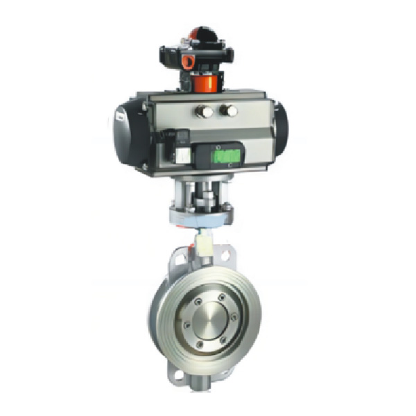 气动对夹三偏心金属硬密封蝶阀